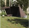 VidaXL Tipi 6-person Brown Waterproof Camping Tent