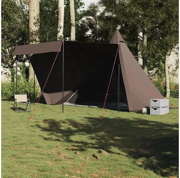 VidaXL Tipi 6-person Brown Waterproof Camping Tent