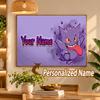 Gengar Custom Name Diamond Painting Personalized 5D Full Drill DIY Diamond Art Home Decor