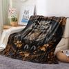 Vintage Patterned Owl  Print Flannel Blanket, High quality Comfortable for All Seasons, Home Decor, Warmth and Comfort