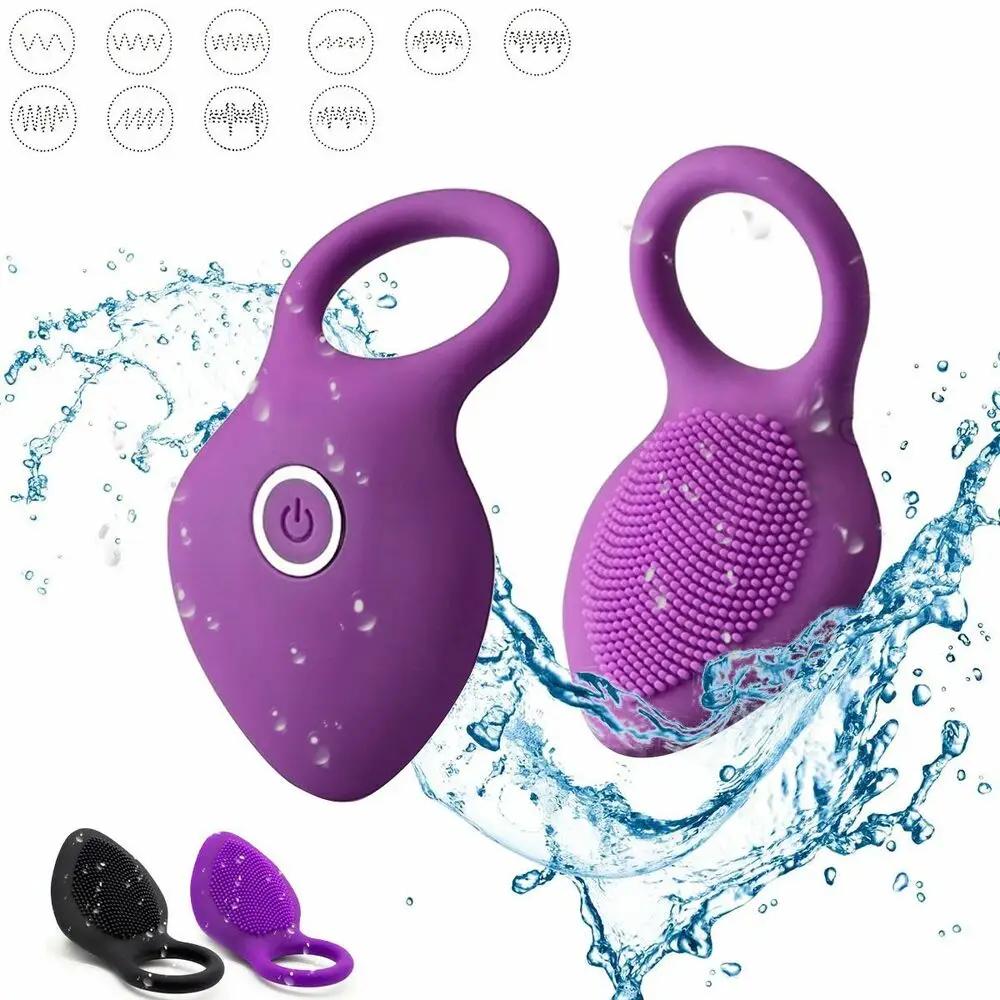 Penis Ring Vibrating Clitoris Stimulator G Spot Sex Toys for Couple Vibro Delay Lick Vagina Orgasm Lock Fine Sleeve Vibrator