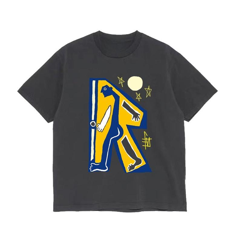 T-shirt Trend House LIEF Oversized High Street Trendy Brand Summer Print Men's and Women's Cotton Short Sleeves