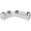 Day and Night - Day and Night 3-seater and 2-seater Sofa Set In White Artificial Leather