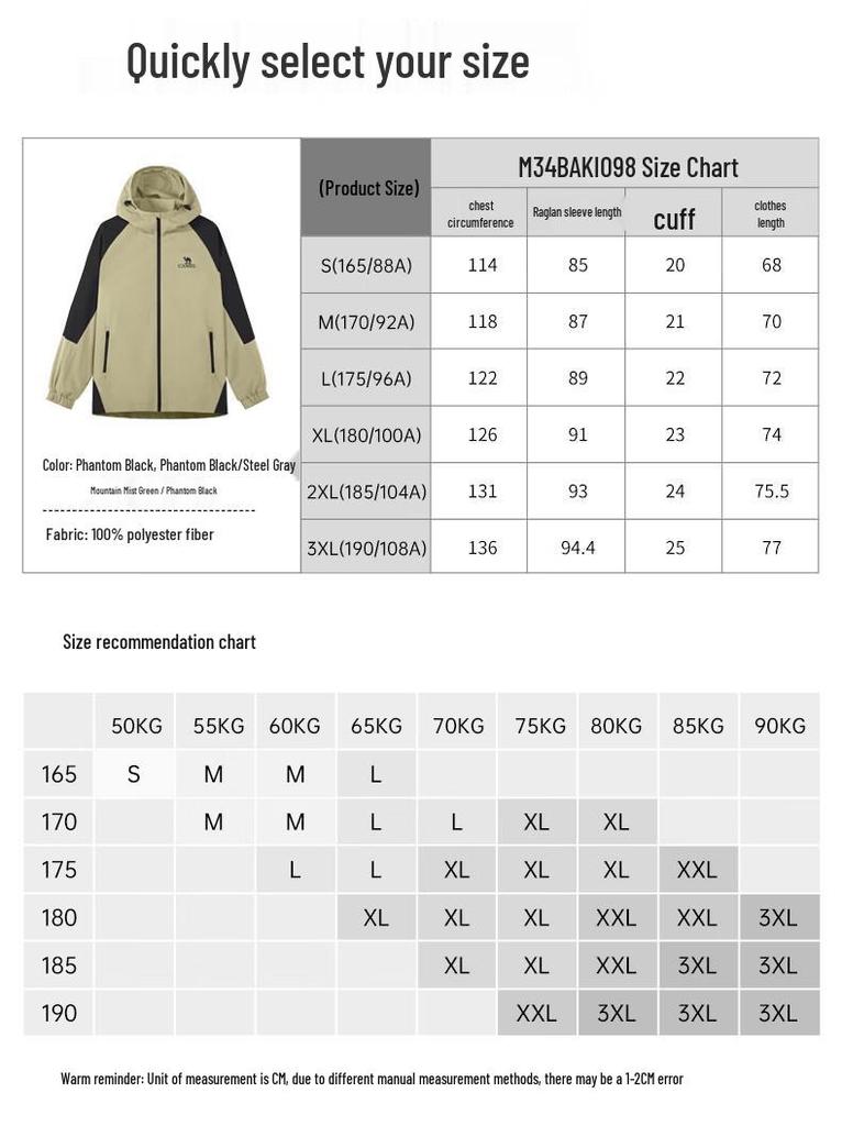 Camel Women's Color-block Windproof Waterproof Jacket