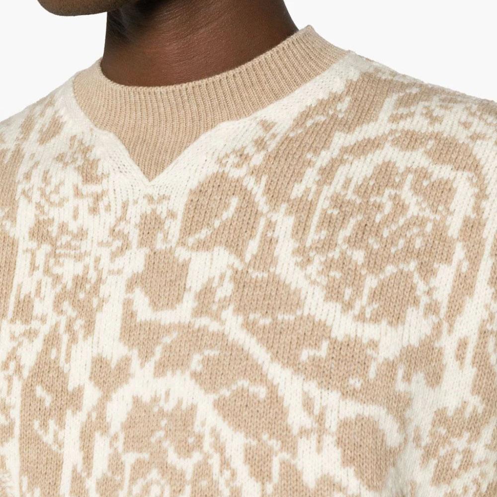 VERSACE Sweaters Men's Beige Crew Neck Moderate Other 1013400-1A09516-1KD40