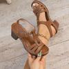 Fashion 2024 Women Summer Trend Comfort Sandals Women Fashion Versatile Heels Shoes Lightweight High Heel Sandals New Shoes for Women