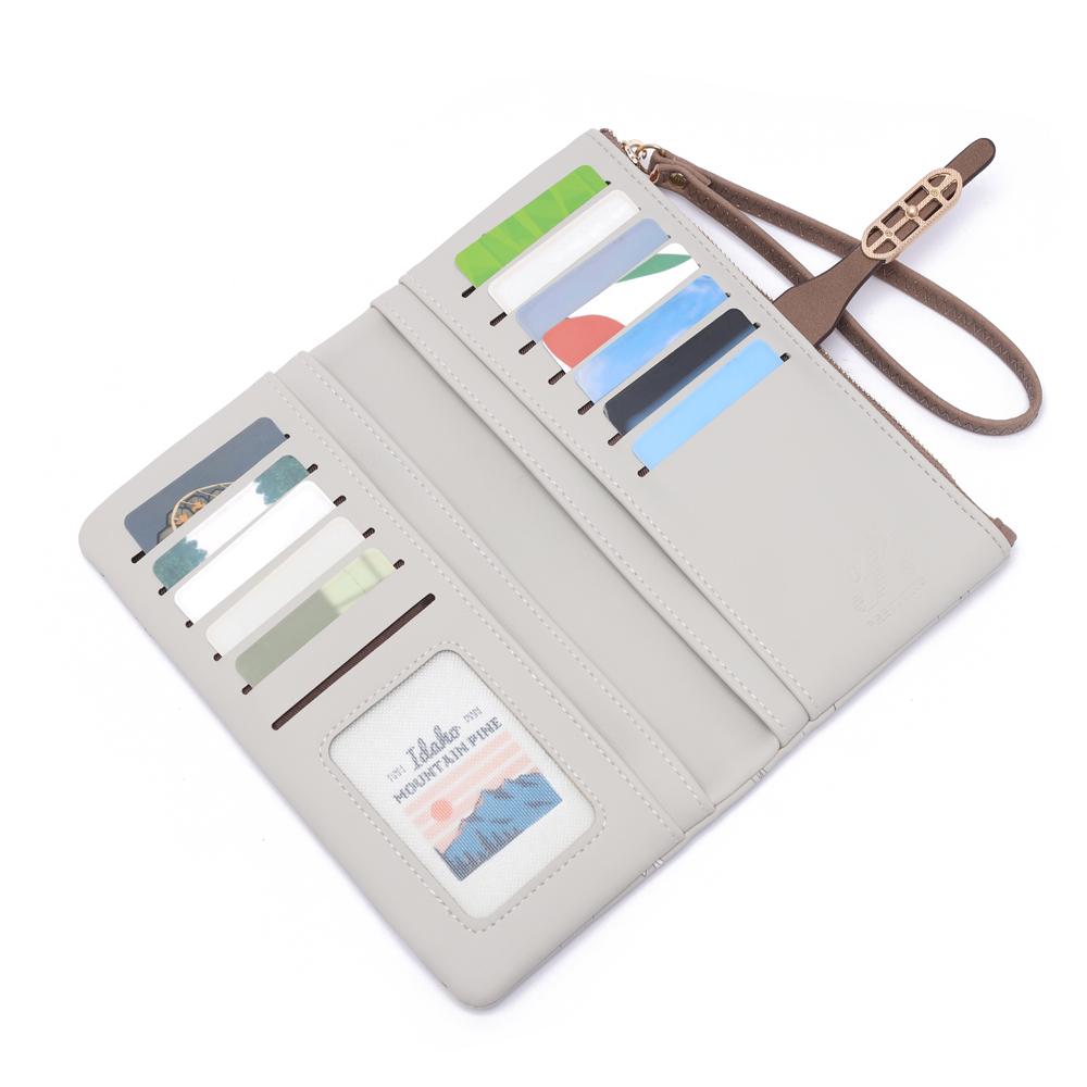 Portafoglio Lungo da Donna Fantasia Alberi Carini Design Foresta Ragazza Portamonete con Zip Signora Porta Documenti Carte di Credito Portafoglio a Busta in Pelle PU Borsa per Soldi