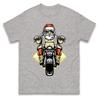 Santa Biker Christmas Tshirt Funny Cool Motorbike Rider Xmas Family Tee Top