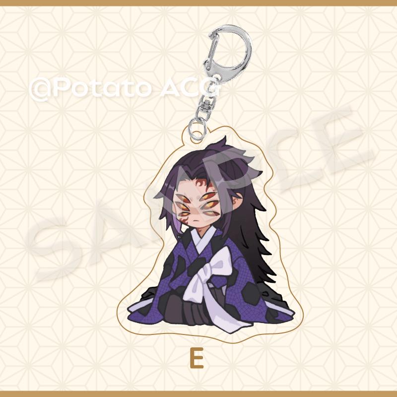 Přívěsek na klíče Anime Demon Slayer Kimetsu No Yaiba Kamado Tanjirou Oboustranný HD Přívěsek na tašku Dárek pro fanoušky Cosplay rekvizity Šperkový dárek