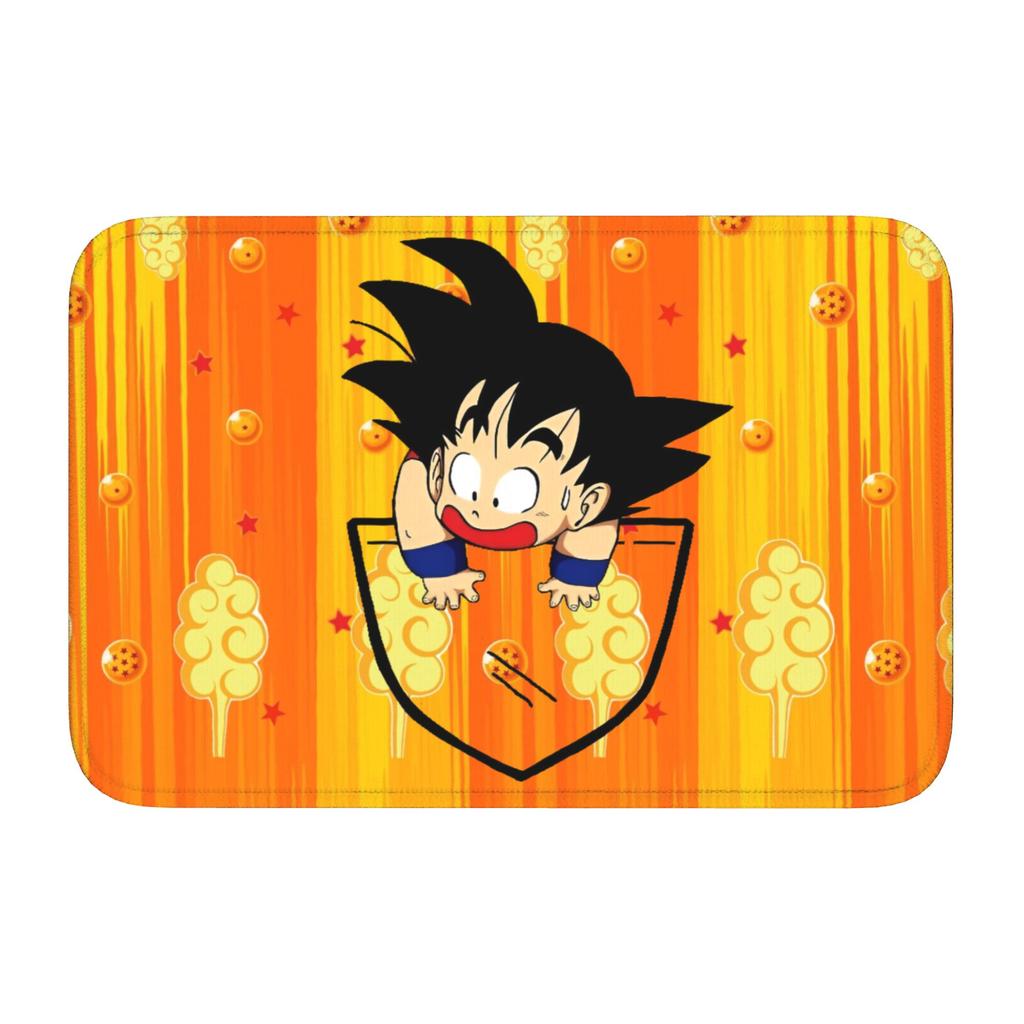 Custom Goku Anime Doormat Non-Slip Entrance Welcome Kitchen Bath Floor Door Mat Cute Cartoon Toilet Living Room Carpet Rug