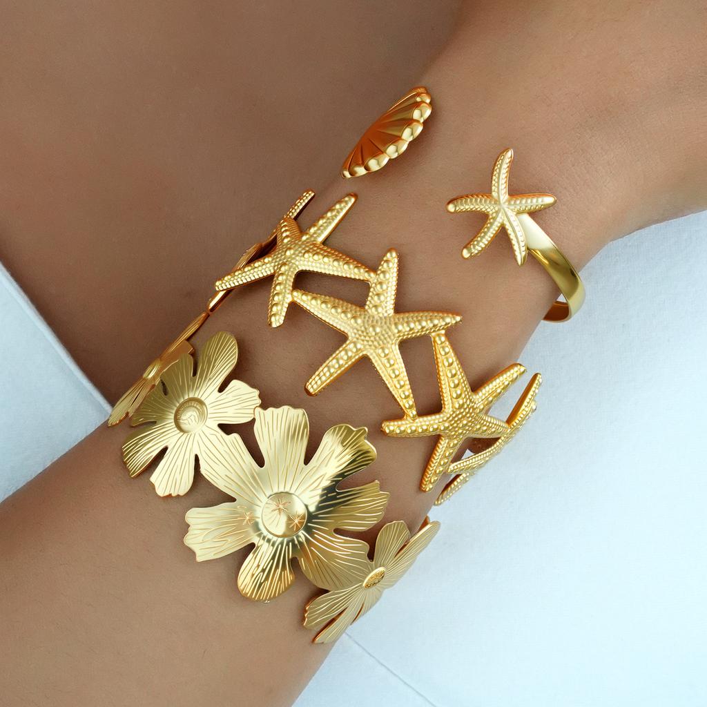 Exaggerated Niche Design Sense Metal Round Bracelet Geometric Personalized Bracelet