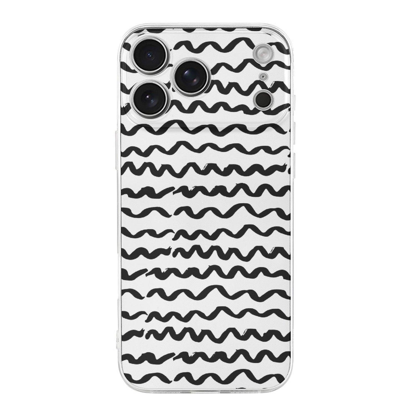 

1 шт. ТПУ чехол для телефона серии iPhone 17, прозрачный мягкий дизайн с комфортным на ощупь покрытием, ежедневная защита IPHONE-17ProMax белый