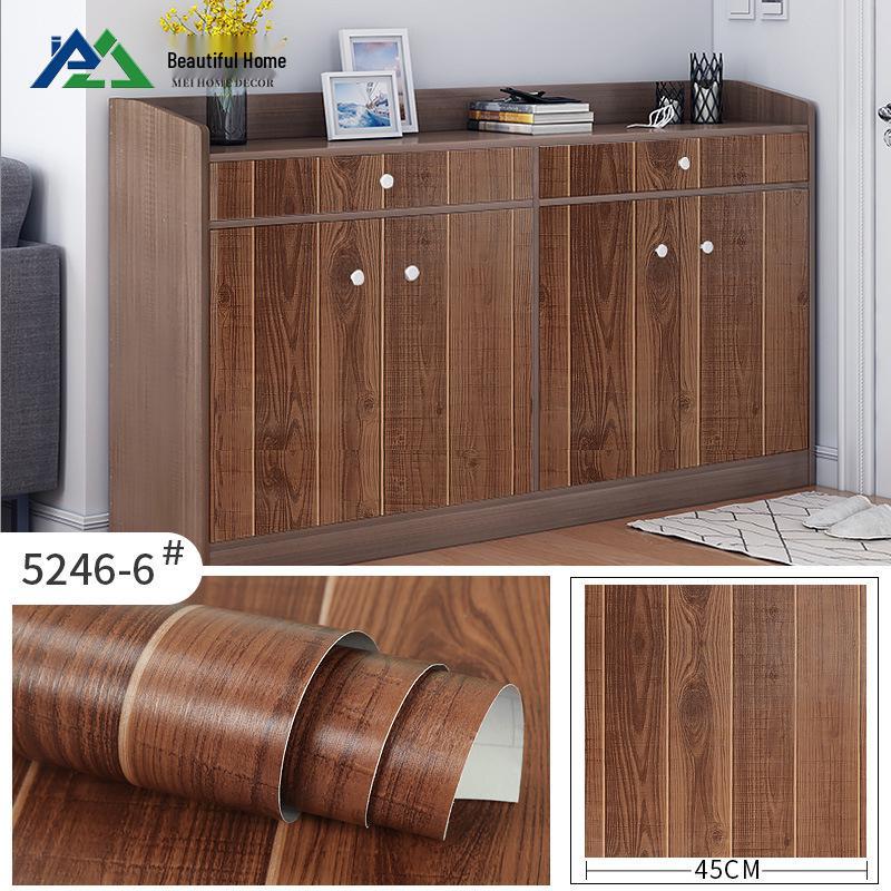 Self-Adhesive Imitation Wood Grain Wallpaper - Moisture-Proof Wall Decoration for Bedrooms