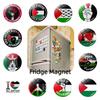 Adesivo Magnetico per Frigorifero Bandiera Palestina 25mm Piccolo Decorativo Vetro di Cristallo