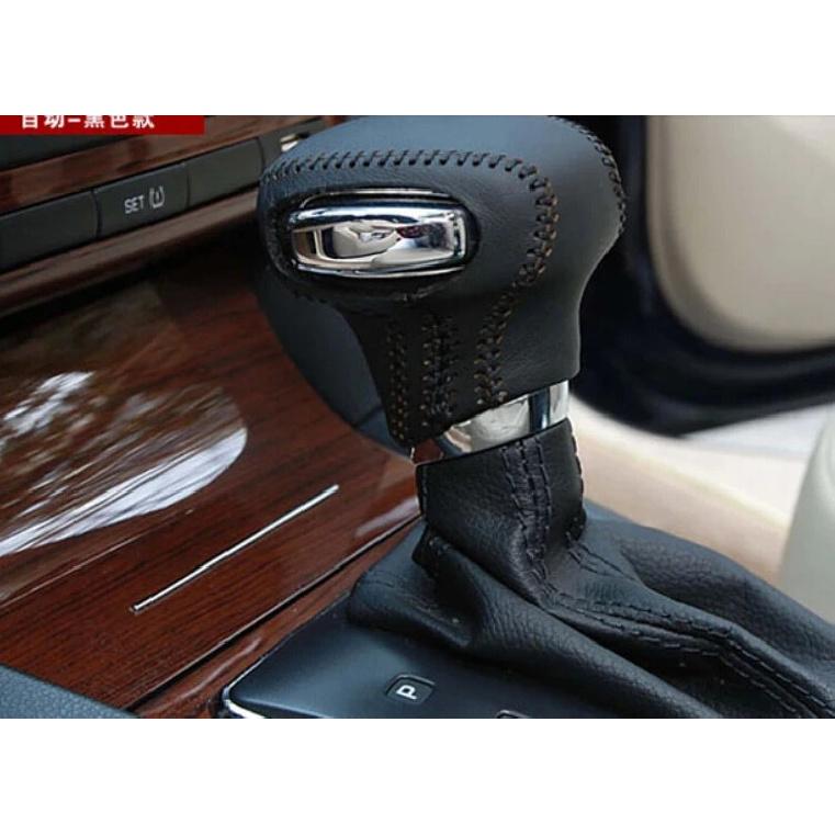 Car Hand-Sewing Gear Stick Leather Sheath Cover for Skoda Octavia Superb Fabia Superb Automatic Transmission