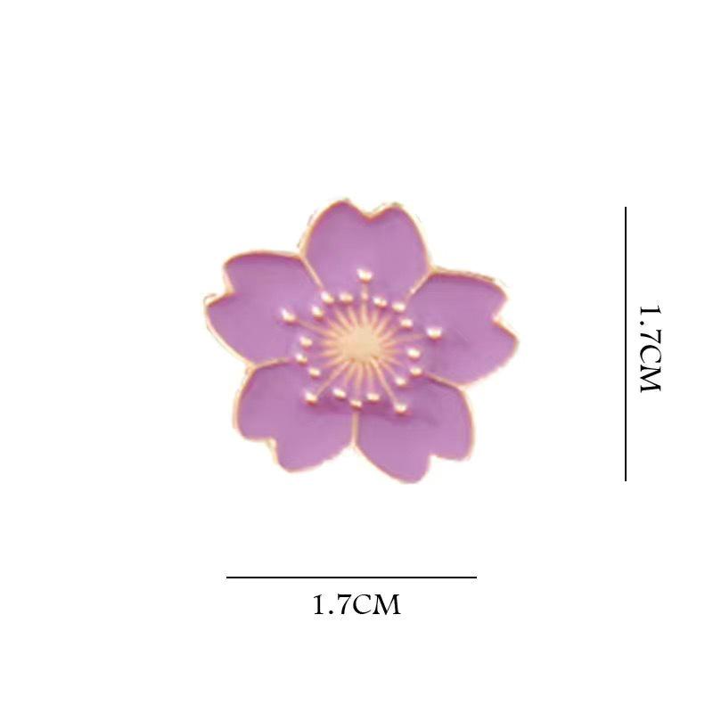 Seven-Color Forest Cherry Blossom Brooch - Cute, Girly Flower Pendant for Women