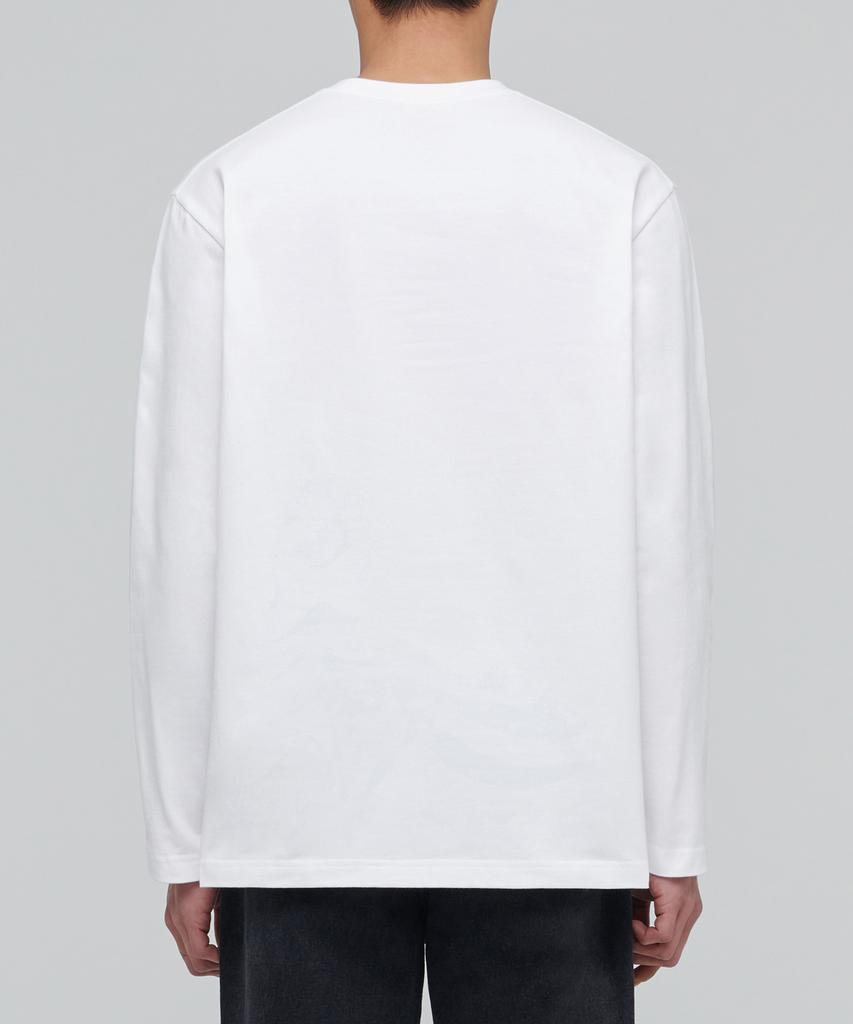 MUSINSA STANDARD Heavyweight Relaxed Crew Neck Long Sleeve T-Shirt [White]