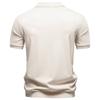 AIOPESON Herren Polohemd aus Tencel-Viskose-Mischung Atmungsaktiv Stretch Business Casual V-Ausschnitt Sommer Oberteil Einfarbige