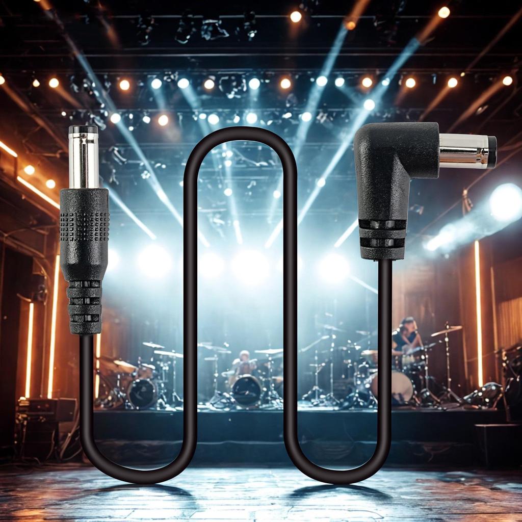 PICKPAL Guitar Pedal Power DC Cable, Multi-Way, 5.5*2.1mm, Self-Locking, 60cm