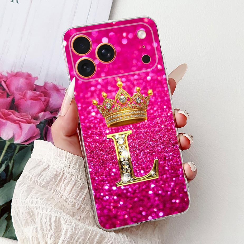 For Apple iPhone 17 Pro Max Case New Crown Letters Cover Soft Slim Phone Case For iPhone 17 Air iPhone17 Pro Max Back Cover Bags