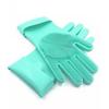 Silicone Dishwashing Gloves with Thickened Palm and Massage Brush for Durable Hand Protection.