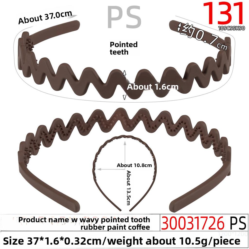 Wavy Pointed Teeth Face Wash Hair Band Mask Application Tooth Anti-slip Hair Pressing and Breaking Hair Band Hair Clip