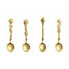 4Pcs Ocean Theme Creative Handle Stirring Spoon Small Mixing Teaspoon Dessert Snacks Spoon Tableware Easy to Clean
