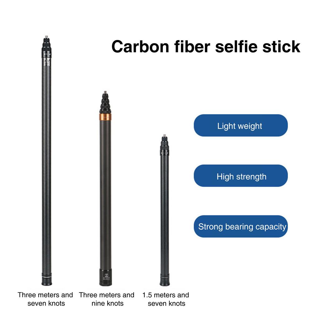 For Insta360 Invisible Selfie Stick 300CM Carbon Fiber Extended Selfie Stick For Insta360 X3 GoPro 12 11 10 Action Selfie Stick