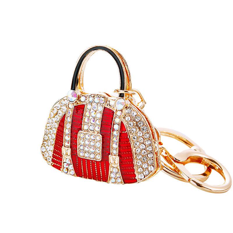 Creative Keychain Rhinestone Beautiful Metallic Purse Charm Perfect For Women Present