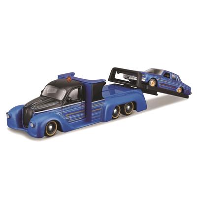 Maisto Scale Elite Transport Diecast Model Car Tow Flatbed 1987 Chevrolet Caprice 1/64 (Sail / - Blue)