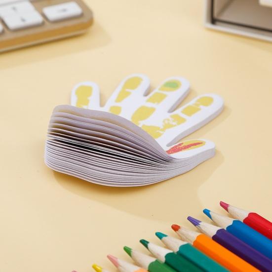 6Pcs Palm Sticky Notes Set 30 Sheets/Pad Kids Self-Adhesive Note Kids School Office Pink Green Yellow Blue Sticky Notes