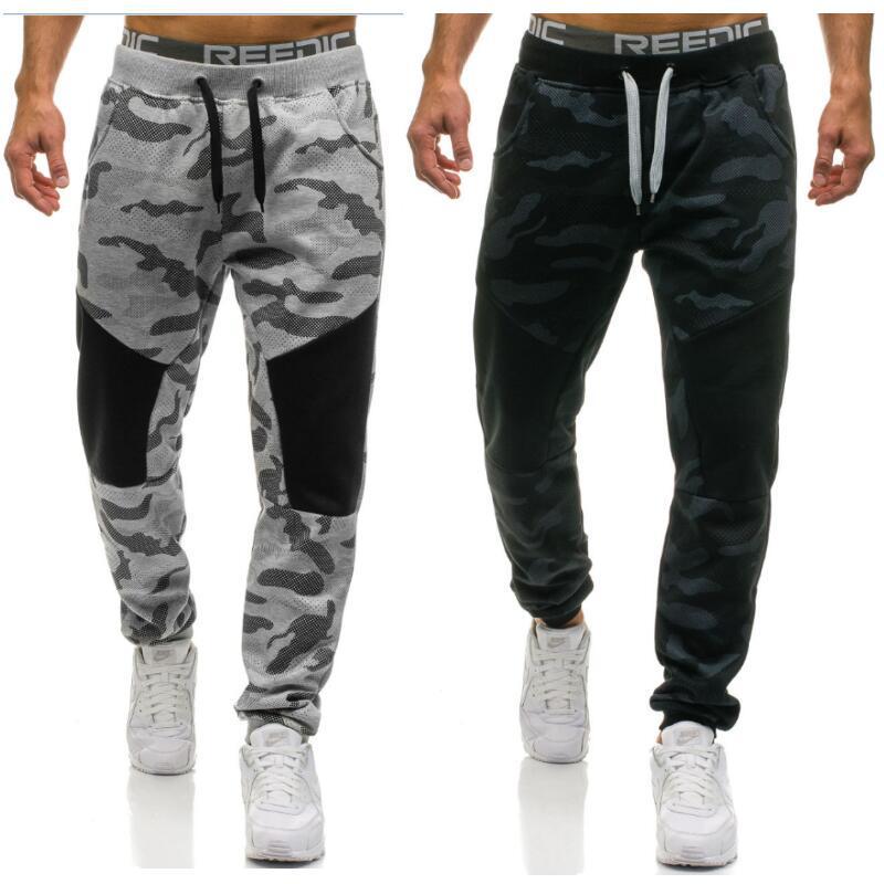 Buy Mens Long Pants Slim Fit Jogger splice Trousers Casual Cotton
