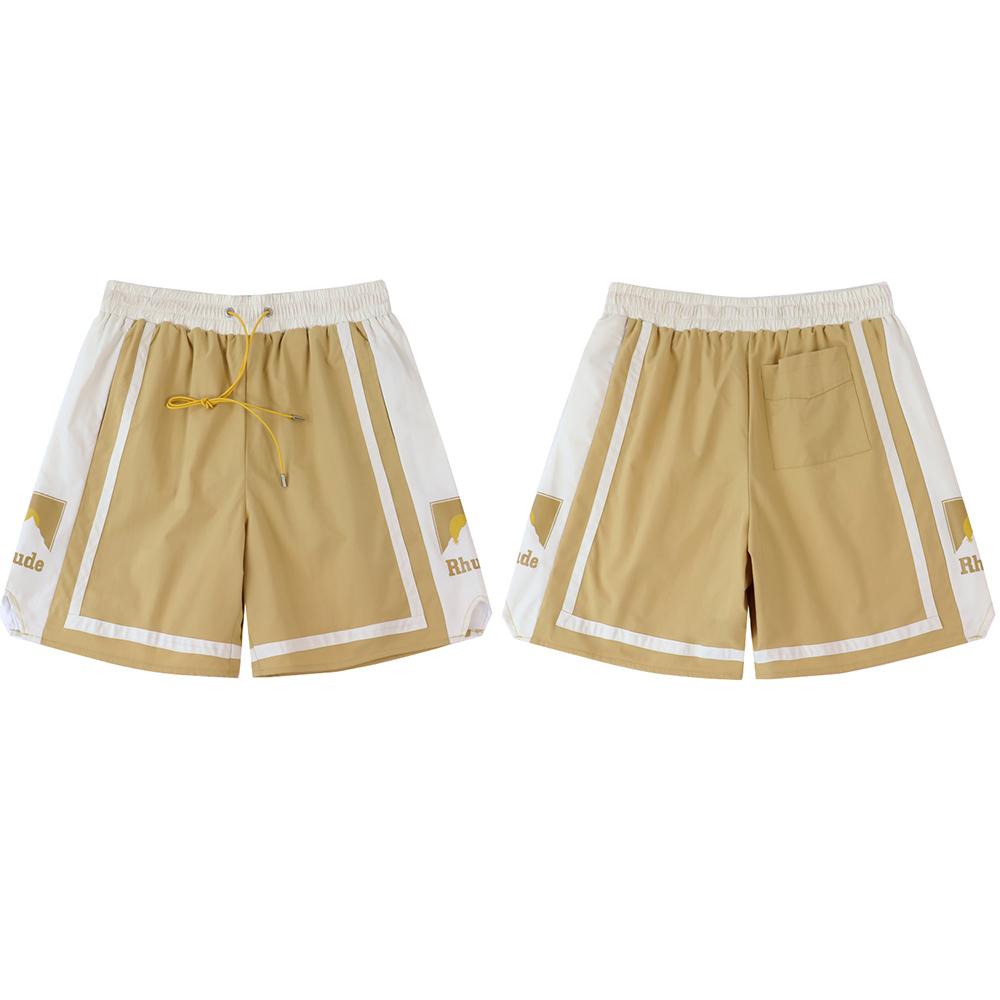 8691 Men's Logo Print Casual Shorts, Elastic Waist Drawstring Nylon Shorts, Summer Streetwear Beach Swim Trunks
