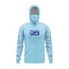 Mens Quick-Dry Hooded Fishing Shirt With Face Cover UV Protection Breathable Lightweight Summer Outdoor Sportswear