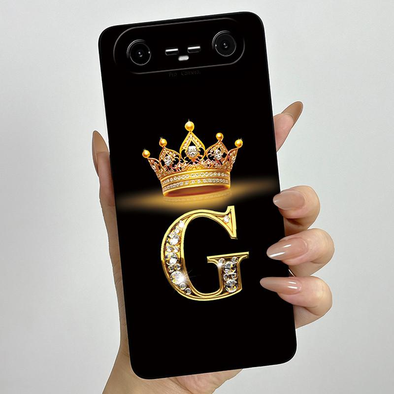 Fodral För Tecno Pova Slim 5G Spark Slim 4G KM9 KM7k Telefonfodral Krona Bokstav Stötsäkert Mjukt Anti-fall Skydd För Tecno Spark Slim