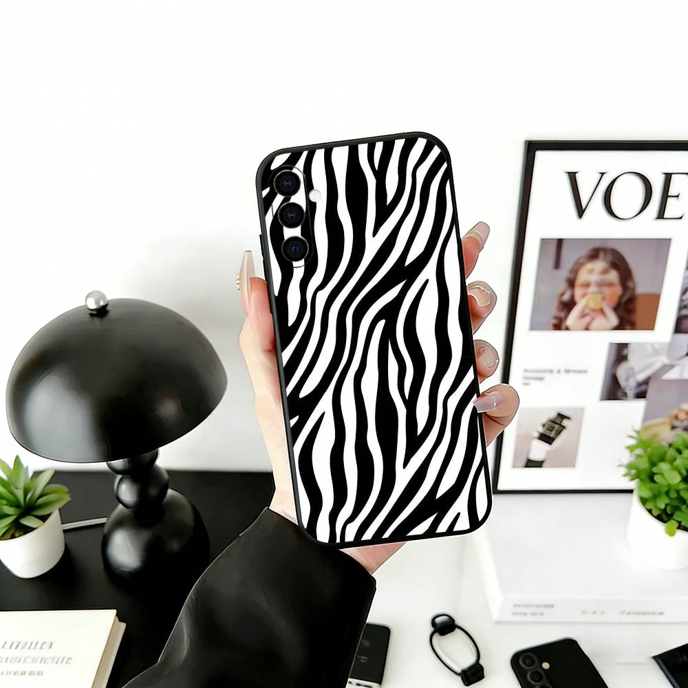 

p-Zebra print Phone Case For Samsung Galaxy A73,A72,A71,A70,A53,A52,A51,Others Soft Black Cover Samsung a20s