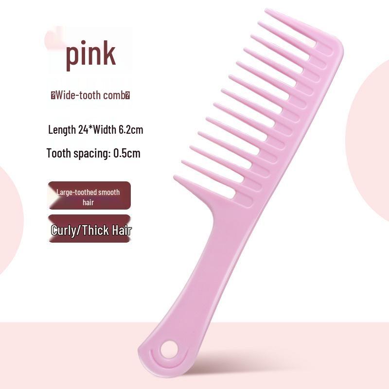 Large Wide-Tooth Curling Comb for Women: Ideal for Post-Perm, Massage, Long Hair & Fluffy Crown at Home.