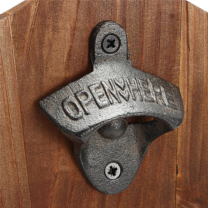 Creative Vintage Wall Bottle Opener, Bar Beer Glass Cap Opener, Home Decoration