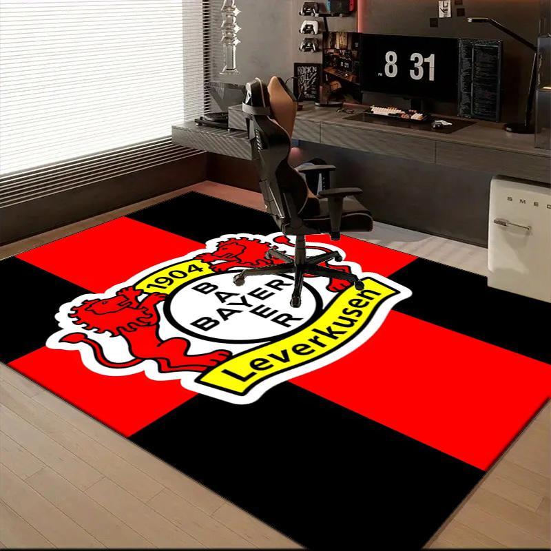 Bayer Football Club Printed Office Carpet Chair Cushion Entryway Rug, Rugs for Living Room, Bedroom Christmas gifts