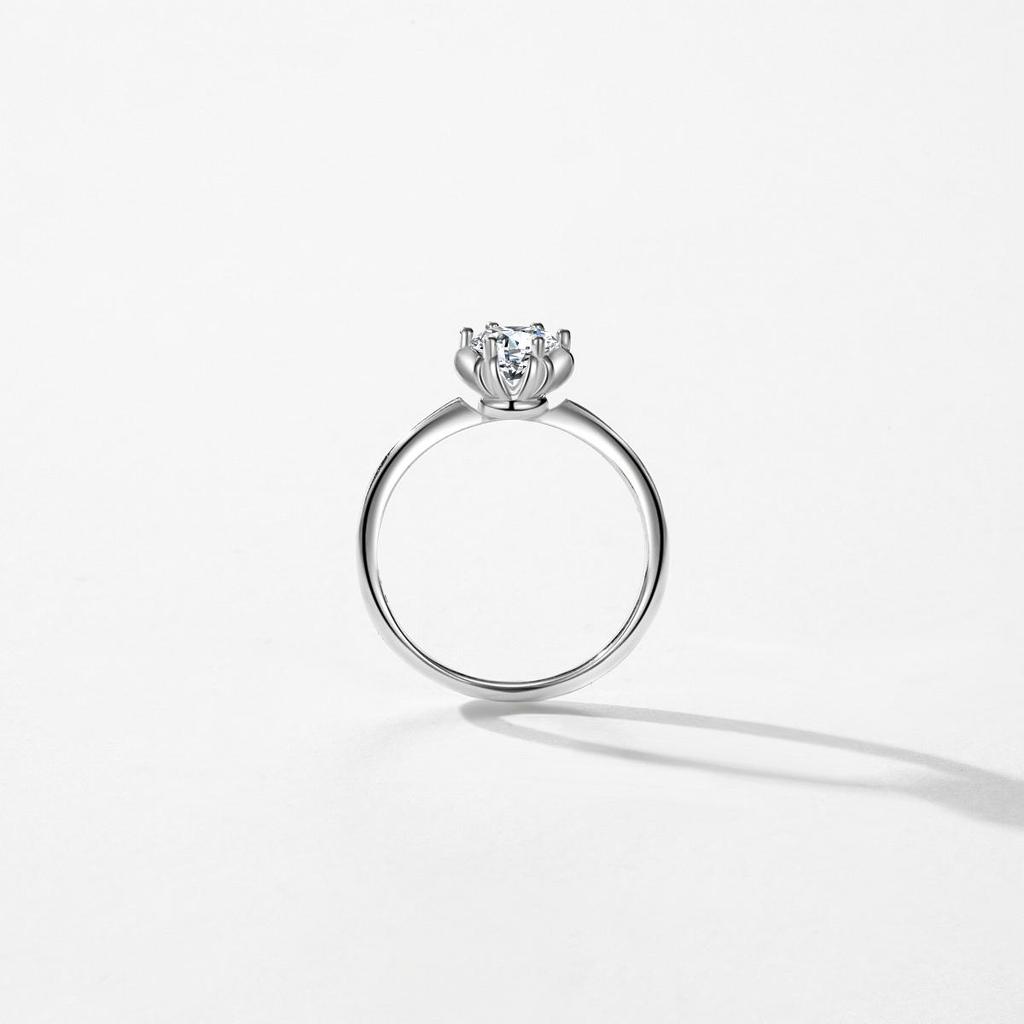 MODIAN Solid 925 Sterling Silver Crown Exquisite 1CT Shining Zirconia Wedding Ring For Women Engagement Basic Fine Jewelry Gifts Coupon & Discount