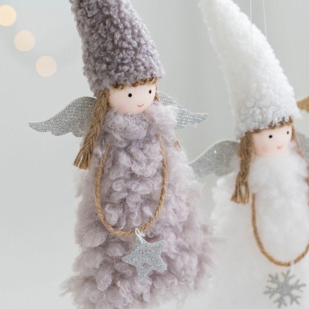 Multicolor Christmas Hanging Decoration Angel Girl Home Decoration Plush Girl Drop Ornament Festival Supplies