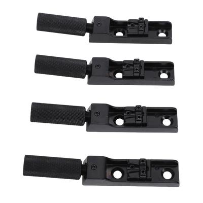 Cryfokt Adjustable Split Headless Bass Bridge Kit Zinc Alloy Black 4-String Replacement Parts Sound Quality