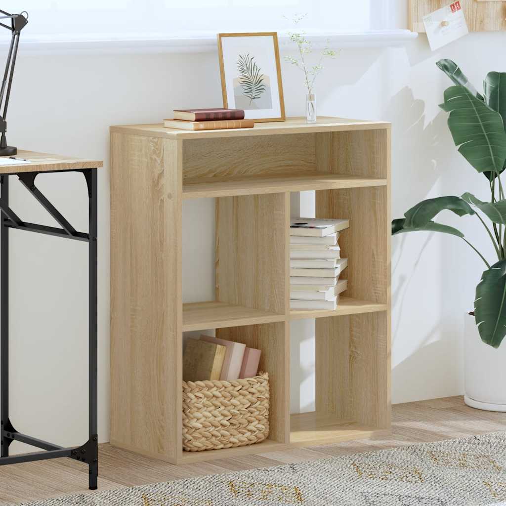 Vidaxl Regał Na Książki Dąb Sonoma 80X35X76 Cm Materiał Drewnopochodny