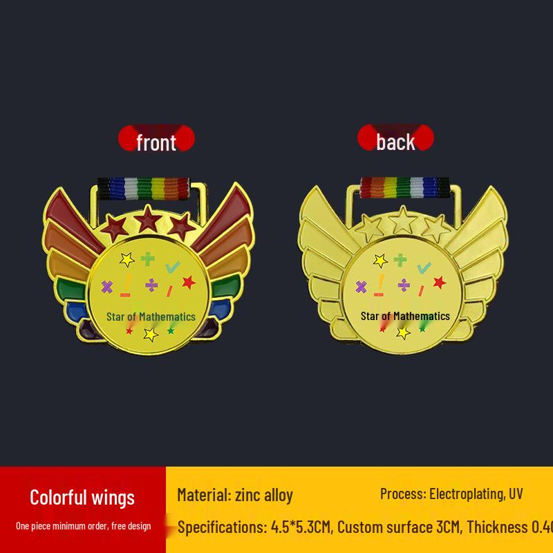 Kindergarten Sports Custom Metal Medals: Gold, Silver, Bronze Honor Plaques for Marathon Competitions.