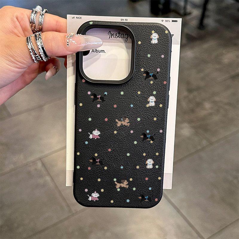 Love Polka Dot Puppy Is Suitable for Apple 11/11promax Cute 11 Mobile Phone Case 11/11 New 11 Protective Case