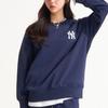 MLB Old Flower Sweatshirts Unisex Navy Blue Crew Neck Moderate Regular 3AMTM0121-50NYS