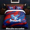 Set de Lenjerie de Pat cu Design Fotbalistic Crystal Palace 1 Față de Plapumă + 2 Fețe de Pernă Moi Respirabile Lenjerie de Pat pentru Casă
