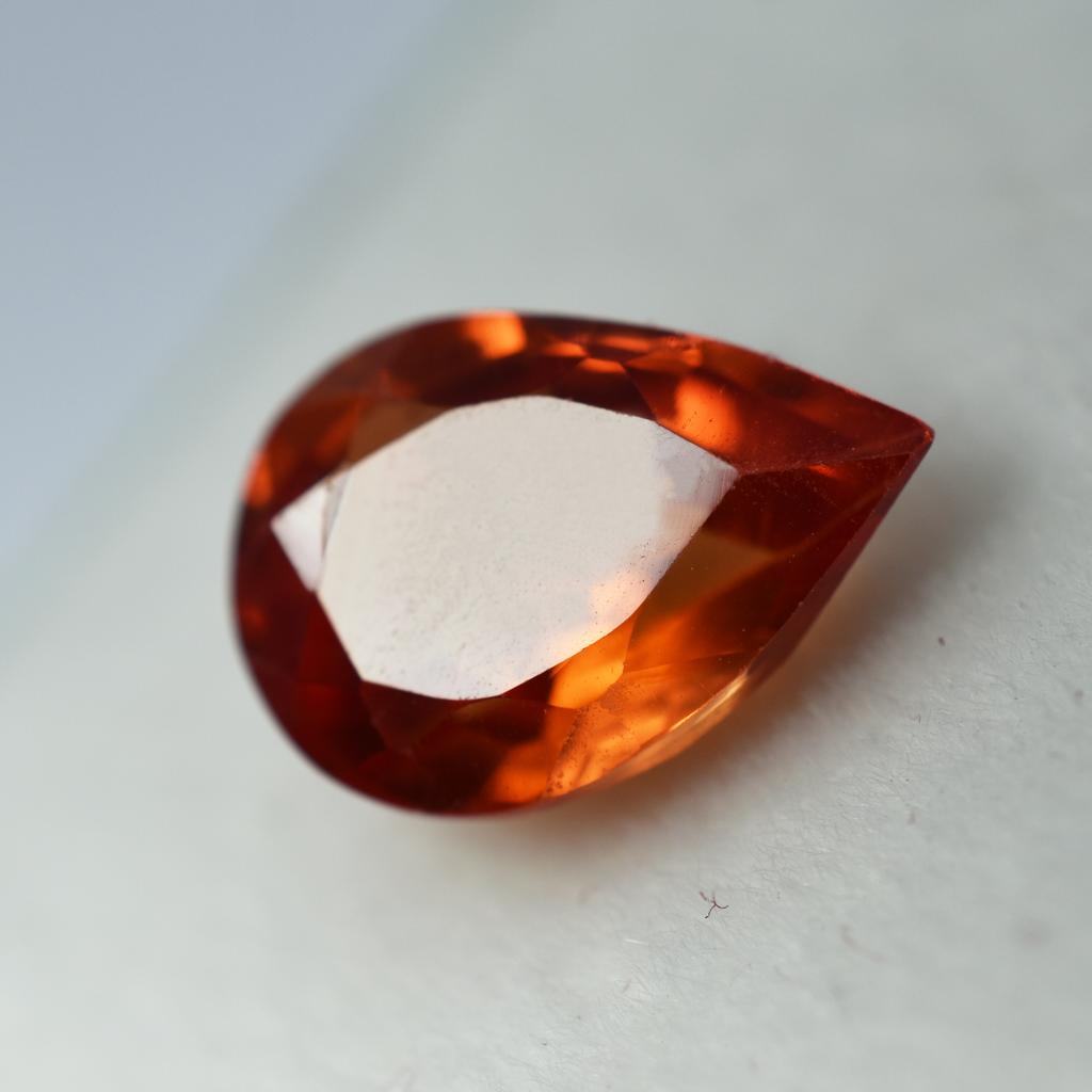 Stunning Orange Sapphire Certified 10.25 Ct Pear Cut Natural Loose Gemstone