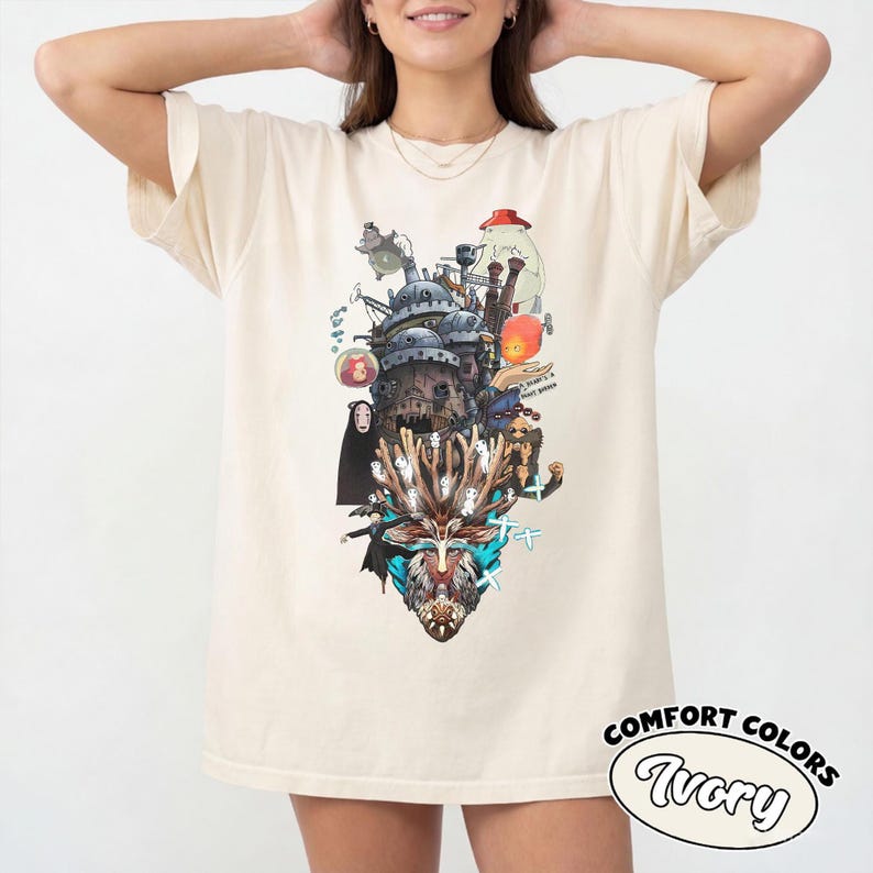 Ghibli Studio Characters Shirt, , Studio Ghibli Characters, Kids Toddler Toddler Tee, Gift for Anime Lovers, Japanese Y2K 120