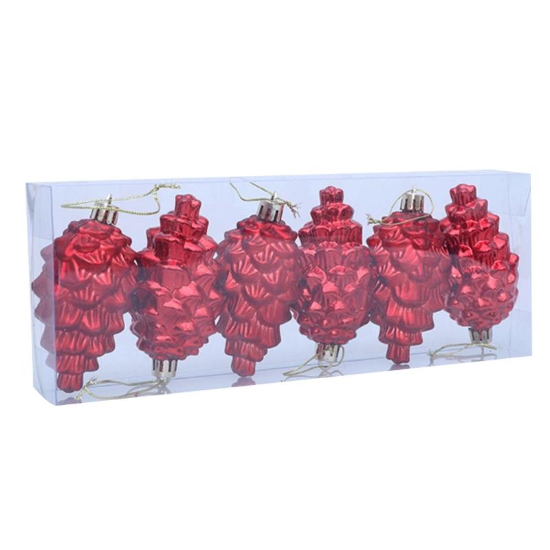 2Pieces Shimmering Pinecone Holiday Decorations Not Traditional Design Christmas Hanging Ornaments